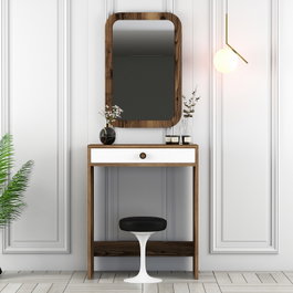 Hanah Home Lizbon Mirror - Nogal y Blanco